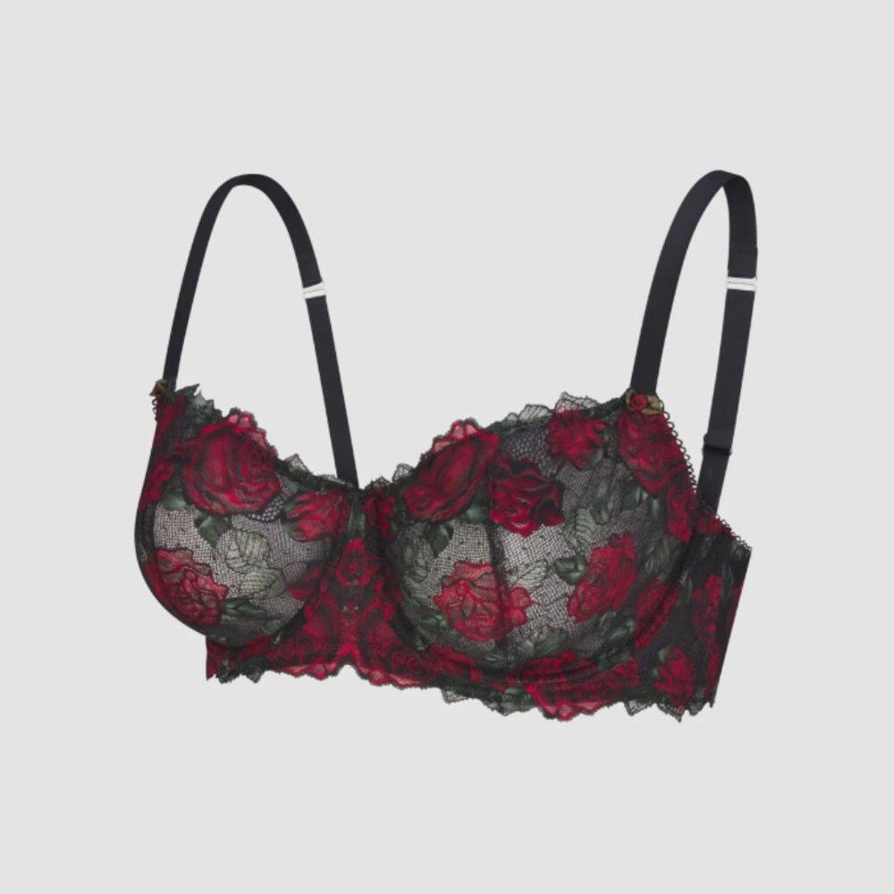 ❤️ SOLD OUT Online! Savage X Fenty Les Roses Lace Unlined Balconette Bra